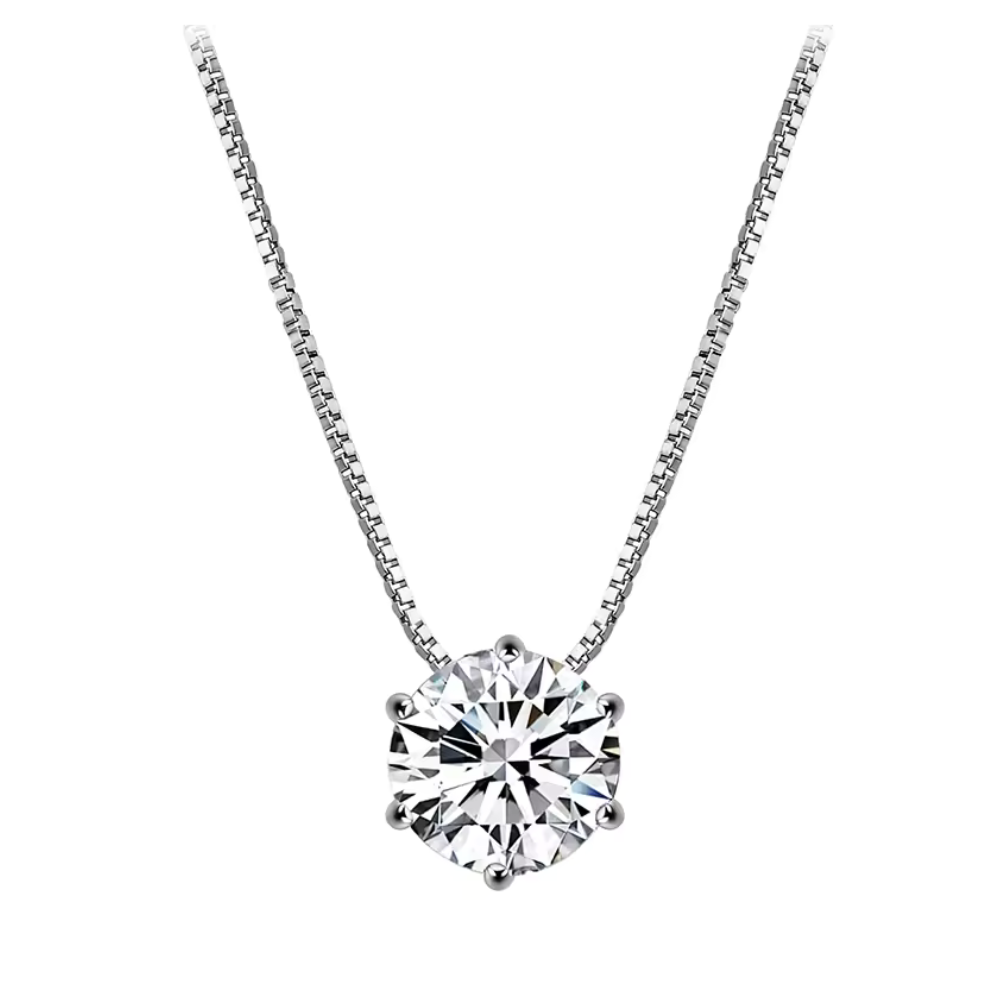 Fershop - Collar Plata Punto De Luz Circon De 10 Mm