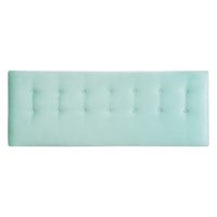 Bodevir - Respaldo Botone Felpa King Verde Agua