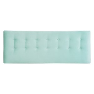 Bodevir - Respaldo Botone Felpa King Verde Agua