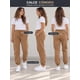 thumbnail image 3 of Pantalon Buzo Jogger Deportivo Casual Ajustable 285g Algodon Camel Oscuro Liso L, 3 of 3