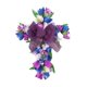 thumbnail image 1 of Corona De Flores Artificiales Corona De Puerta De Tulipán Festival De Pared Corona De Cruz De Pascua Azul Púrpura, 1 of 5