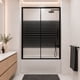 thumbnail image 1 of Mampara Tina Ajustable 120 140 Strava Negra Dos Hojas, 1 of 6