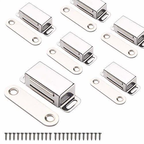 Imanes para gabinete Mousike de acero inoxidable, 20 lb, 6 piezas