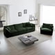 thumbnail image 2 of Modern Sofa Couch, 3 Piece Set Extra Deep Seat Sectional Sofa for Living Room, Oversized Sofa, 3 Seat Sofa, Loveseat and Single Sofa, Green Chenille, 2 of 3