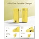 thumbnail image 2 of Cargador Portátil De 10000 Mah Con Cables Integrados Color Amarillo, 2 of 9