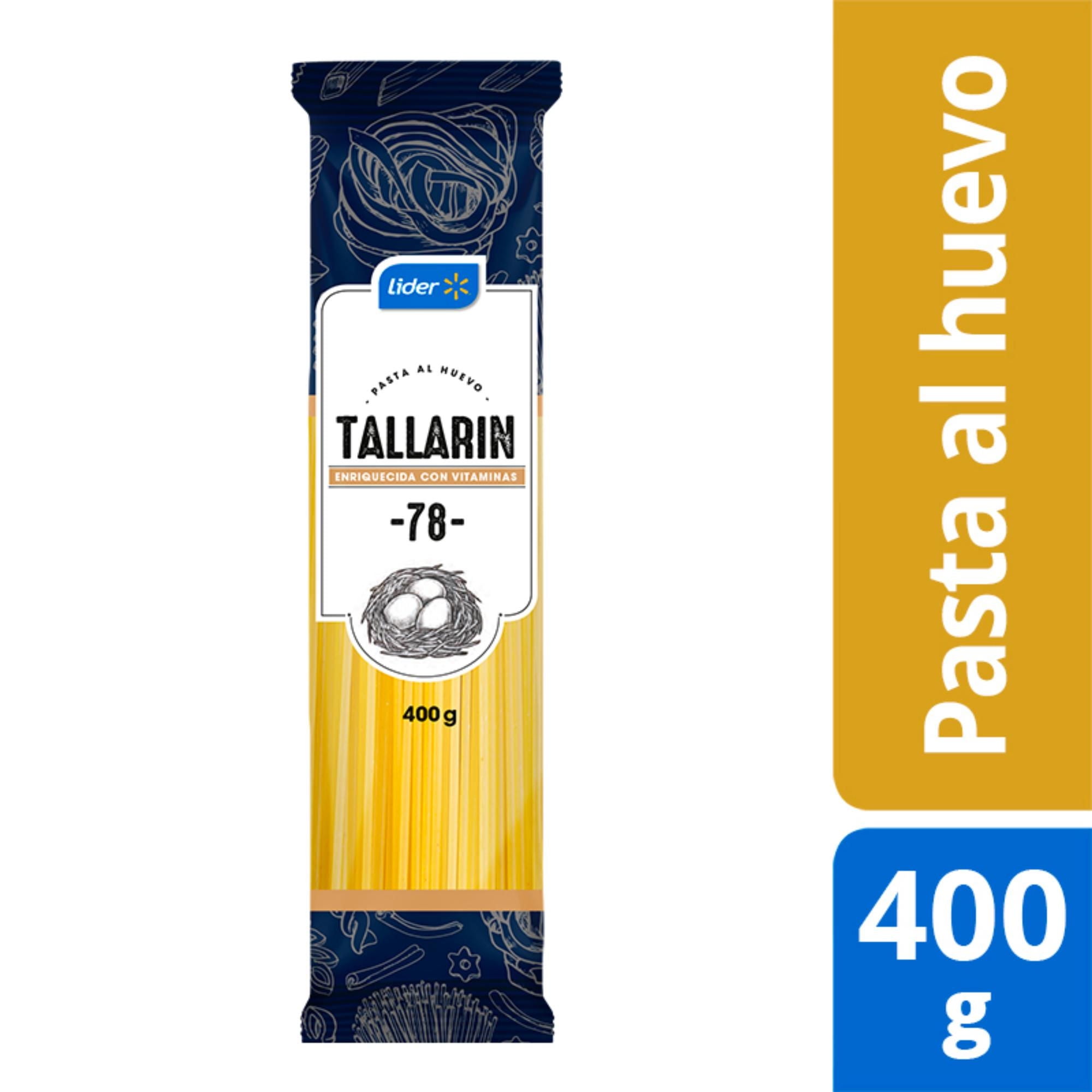 Fideo Pasta Al Huevo Tallarines N°78 Bolsa 400 g Lider