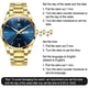 thumbnail image 2 of Reloj Hombre OLEVS OUWSG6898GGCJL Acero Inoxidable Azul Oro Día Fecha, 2 of 3