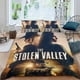 thumbnail image 2 of El valle robado Conjunto de sábanas temático, trío de piezas, cómodo y amigable con la piel, diseño único, regalo de decoración para el hogar para familiares, amigos y fans,135cm *200cm, 2 of 6