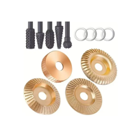 Bienok - Juego De 4 Discos + Juego De 5 Escofinas Para Tallar Madera Dorado