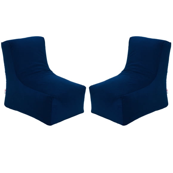 Set Pouf Tatto 1c Felpa Azul Marino