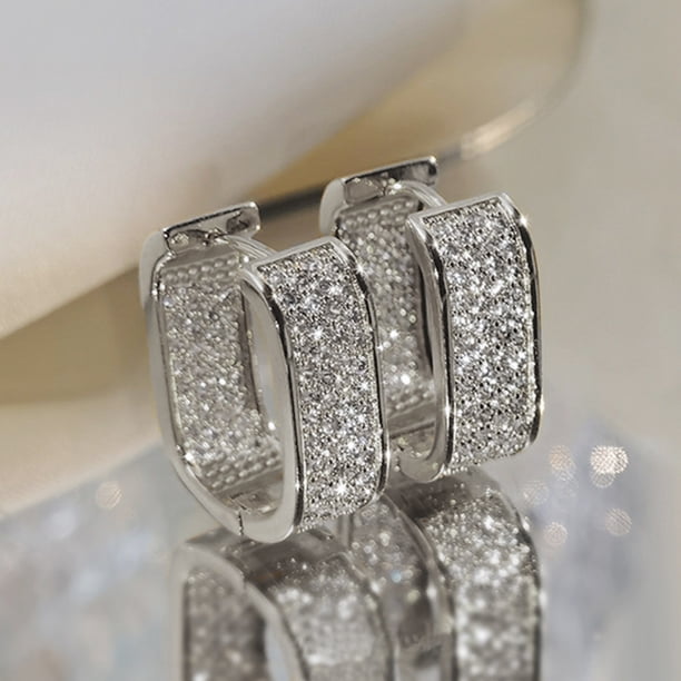 Gorgeous 18k Gold Plated CZ Hoop Earrings - Perfect for Women & Girls Daily Wear!