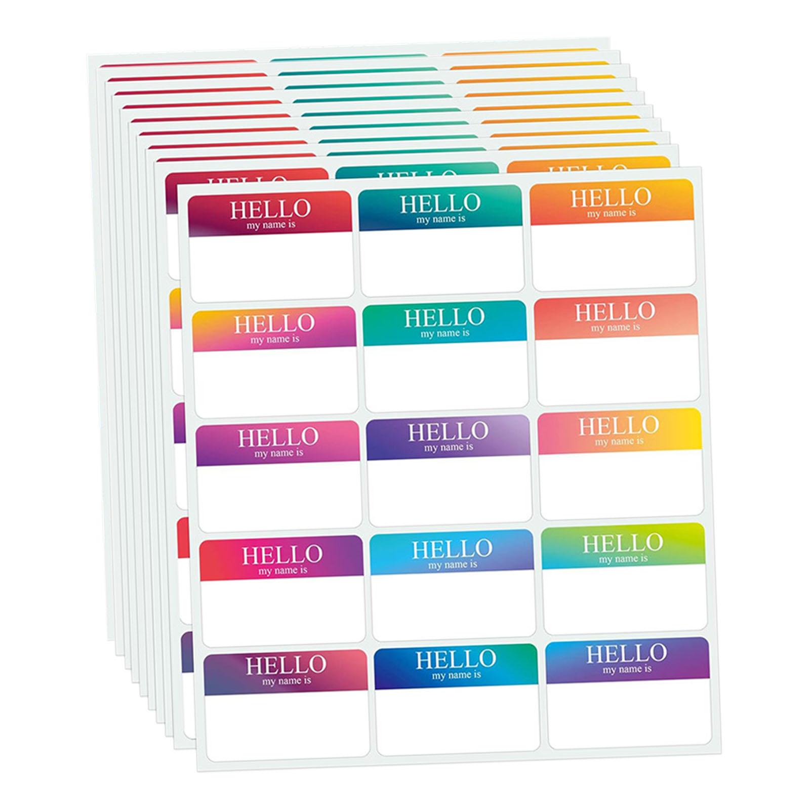 Bothyi - 10 Hojas De Etiquetas De Nombre Novedosas Para Celebraciones, Suministros Para Fiestas, Aniversarios