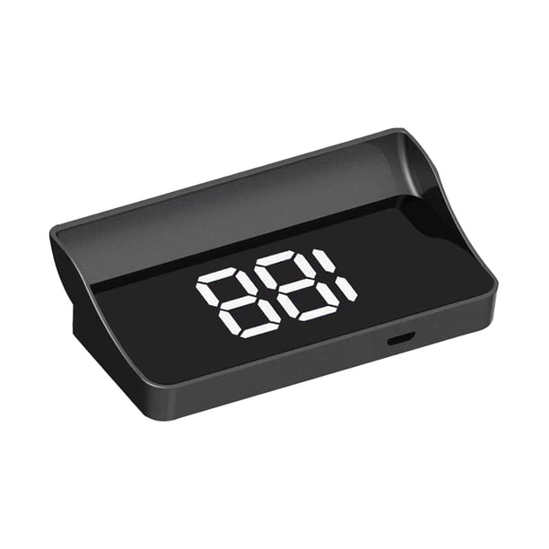 Pantalla Del Medidor De Velocidad HUD Head Up Para Coche, Advertencia De Velocidad Para Autobuses, Camiones, Blanco KMH