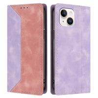 Funda Foxdock Para Iphone 12/12 Pro De Cuero Premium Bicolor Con Ranuras Rfid, Carcasa Tipo Billetera Antigolpes Y Soporte Plegable