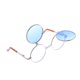 thumbnail image 4 of 1/6 blythe dolls doble plegado gafas gafas de sol azul gradiente lente plata, 4 of 4