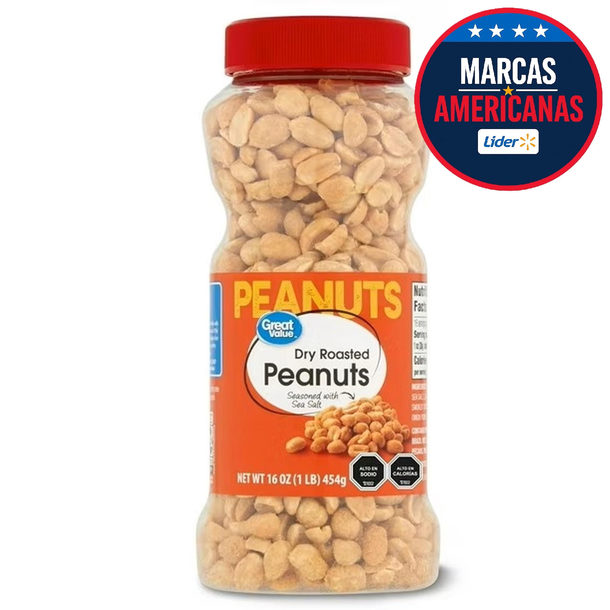 Maní Tostado Salado Y Sazonado. 454 g Great Value