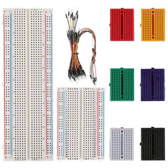 Protoboard BOJACK 830, 400 y 6 × 170 puntos con 65 cables