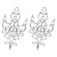 thumbnail image 4 of 2 Piezas Parche Bordado Tela Decorativo Manualidades Aplique Autoadhesivo Artesanía Textil Material Poliéster Adecuado para Disfraces Prendas Mochilas Plata, 4 of 5