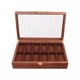 thumbnail image 4 of Caja De Reloj Expositor De Madera Organizador 10 Ranuras Nogal Madera, 4 of 5