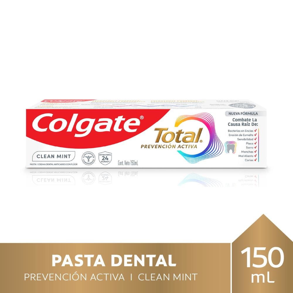 Colgate - Pasta Dental Total Clean Mint 24 Horas De Prevención Activa