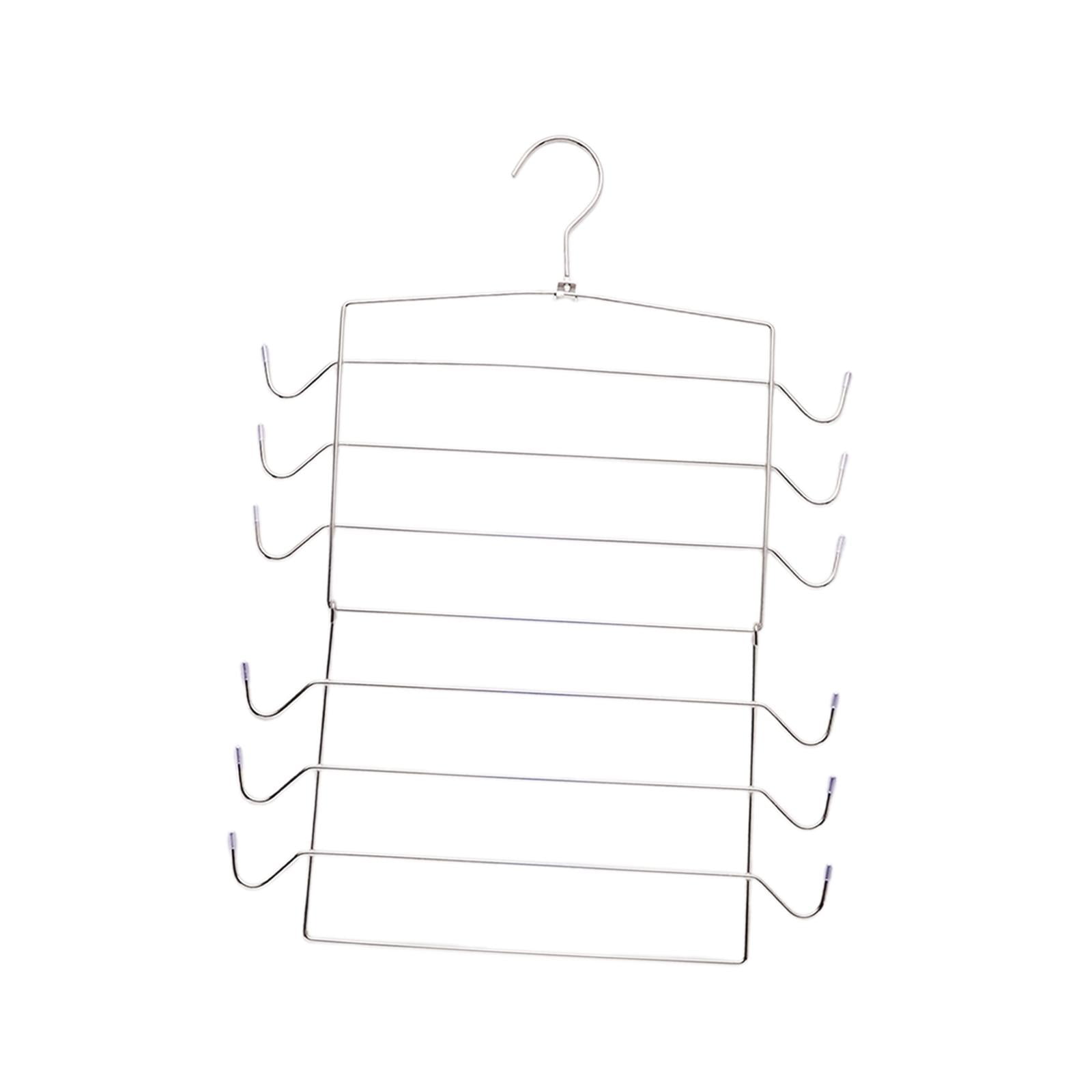 Bothyi - Colgador De Gancho Para Parte Superior Del Tanque, Organizador De Armario De Metal Plegable Para Hotel, Hogar, Apartamento, Plateado