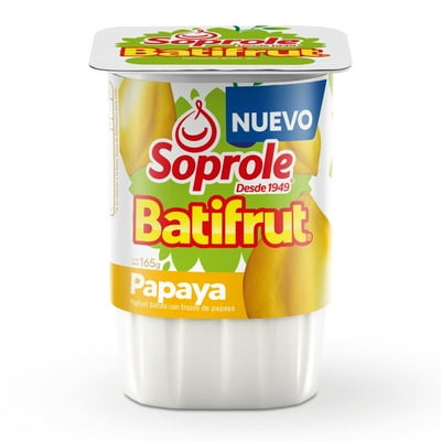 Yoghurt Batido Batifrut Trozos De Papaya 165 G Soprole