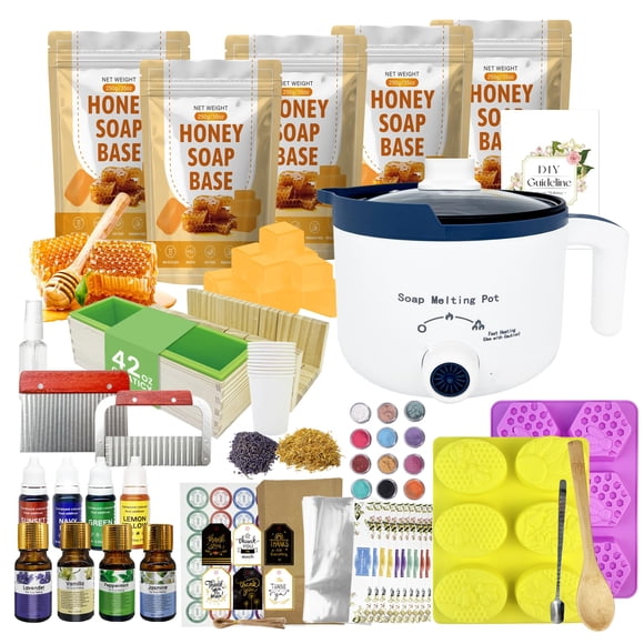 Kit de fabricación de jabones con miel PIUH y moldes para adultos