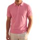 thumbnail image 1 of INSPIRE CHIC Camisa Polo de Hombre de Manga Corta Elástica Sólida Casual para Golf S Rosa, 1 of 5