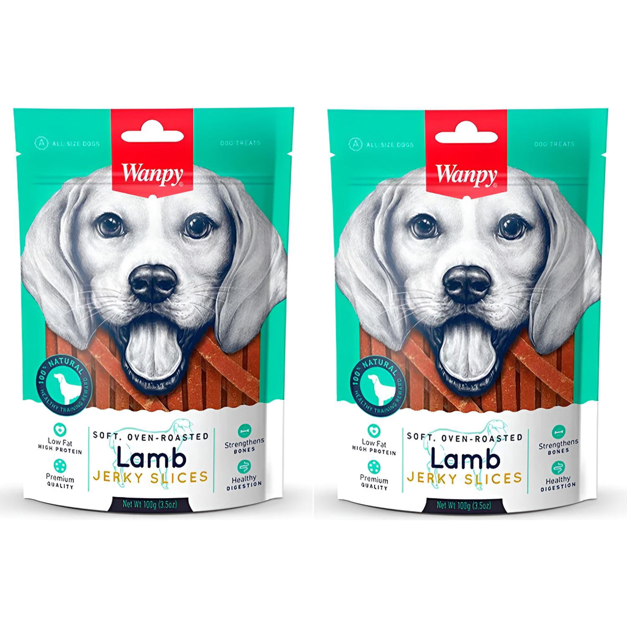 Pack X2 Snack Para Perros Wanpy Tiritas De Cordero Lamb 100g C/u