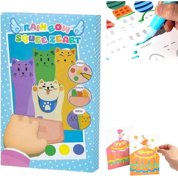 Arte papel raspar mágico pintura espátula kit fiesta cumpleaños regalos