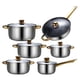 thumbnail image 3 of Juego De Cocina De Olla De Sopa De Acero Inoxidable Con Tapa De Vidrio, 6 Uds., Para Sartenes De Cocina Con Olla De Sopa, 3 of 5