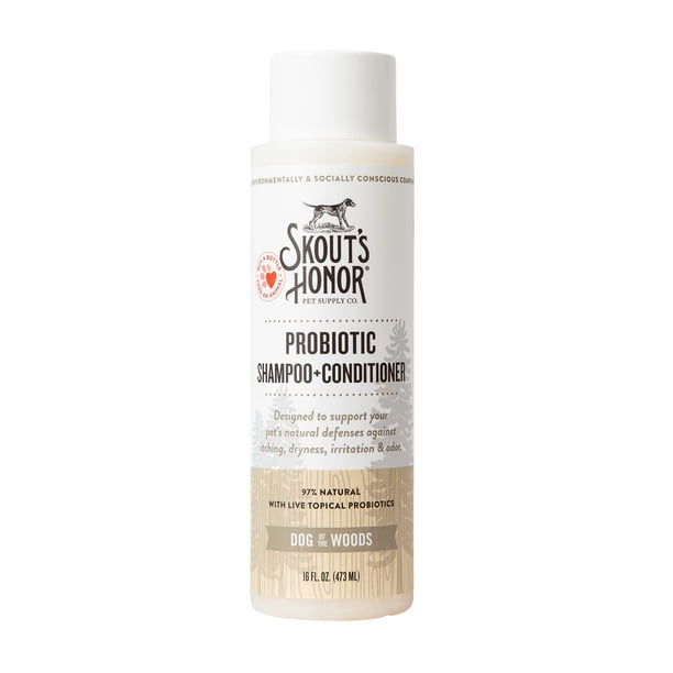 Champú Y Acondicionador Probiótico Para Mascotas Skout Honor Con Aceite De Aguacate Y Omega 3 97% Natural Sin Parabenos Ni Sulfatos Libre De Crueldad Animal 16 Oz Dog Of The Woods