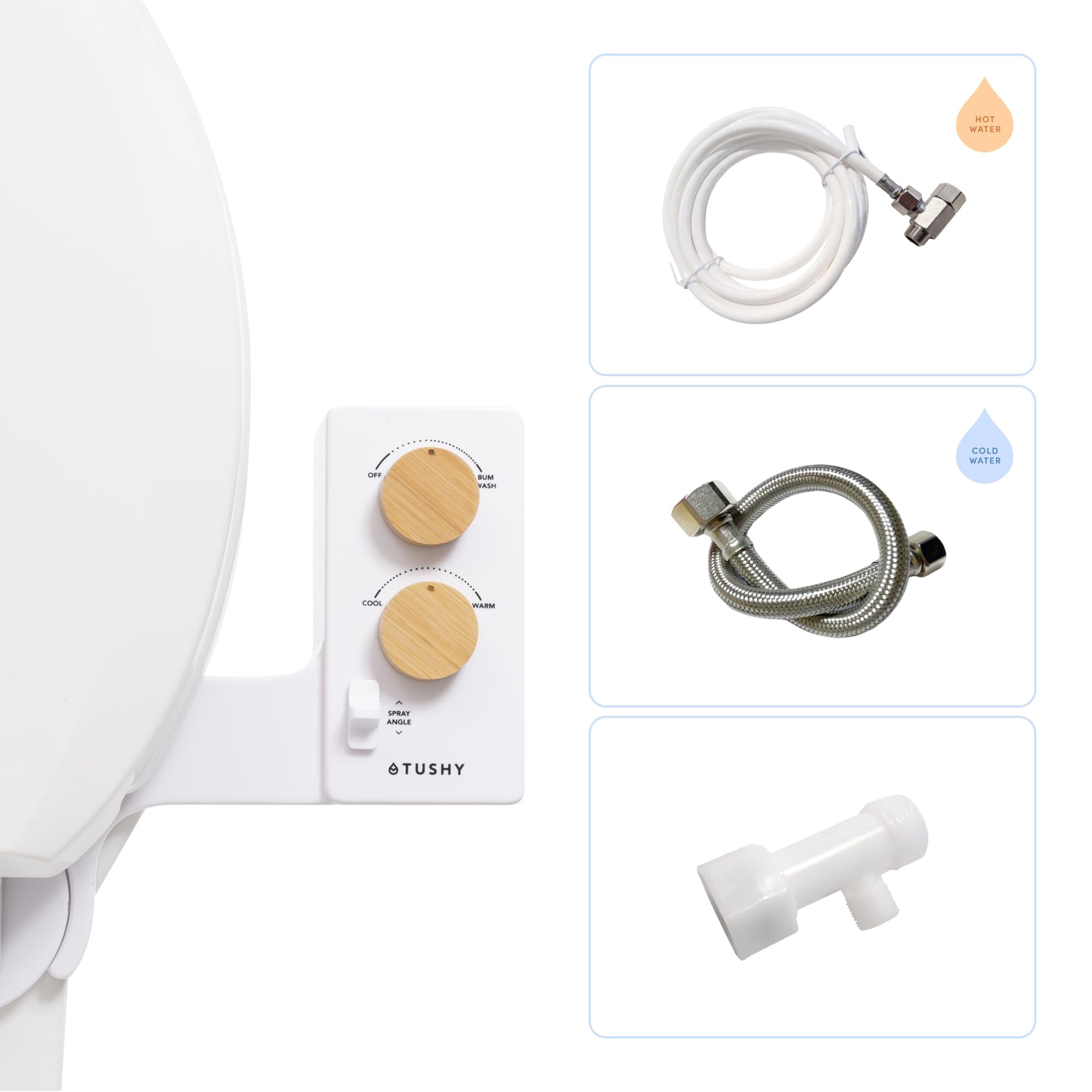 Accesorio De Bidé Tushy 3.0 De Agua Fría A Tibia, Bambú