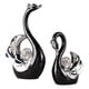 thumbnail image 3 of 2 Uds Figuritas De Cisne Escultura Regalo De Recuerdo Para Decoración De Centro De Mesa Del Hogar Negro, 3 of 5