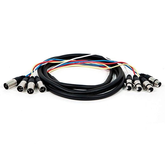Cable Snake Monoprice XLR macho a XLR hembra, 4 canales, 3 m