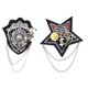 thumbnail image 4 of 2 piezas de plata militar para hombre Broches de cadena de plata Pin Party para hombre accesorio, 4 of 4