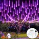 thumbnail image 1 of Luces solares tipo lluvia con forma de meteorito JMEXSUSS, 8 tubos, 144 LED, 1 of 9