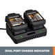 thumbnail image 3 of Cargador de Batería WORX WA3770 20V Ion de Litio Puerto Dual 2 Horas, 3 of 6