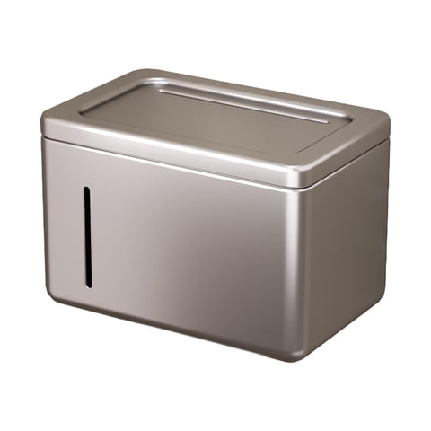 Magideal - Dispensador De Papel Higiénico Montado En La Pared, Caja De Pañuelos Sin Perforaciones, Práctico Y Elegante, Soporte Para Pañuelos Para Baños Públicos Gris