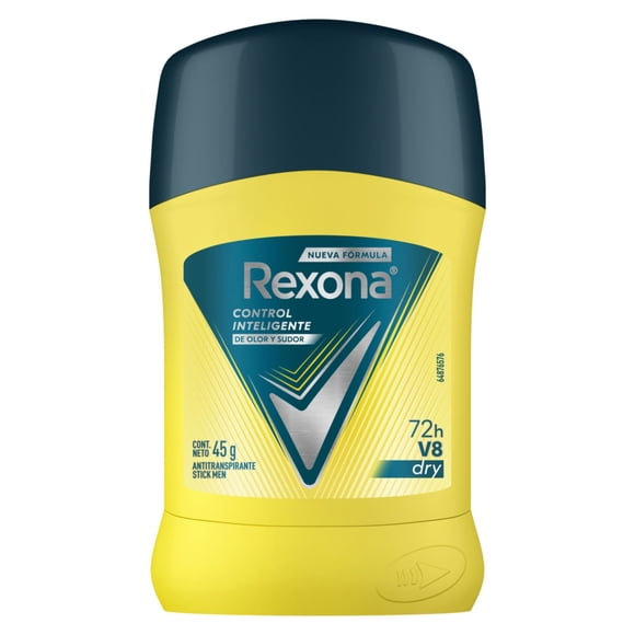 Desodorante Antitranspirante Rexona en Barra men barra V8 Hombre, 45 g