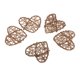 thumbnail image 1 of Apoyos de la foto de la bola de mimbre de la rota 5pcs, baratijas diy caseras en forma de corazón marrón, 1 of 5
