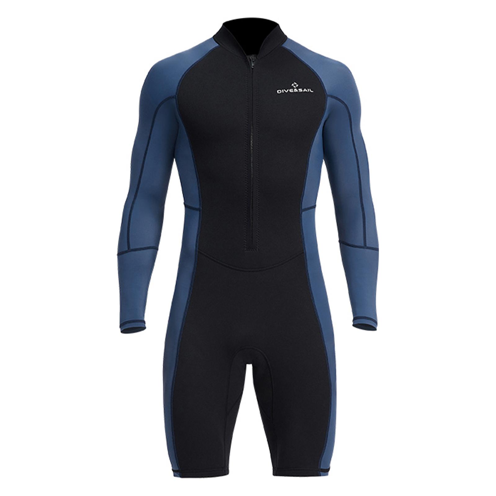 Magideal - Traje De Neopreno De 1,5 Mm Para Hombre, Traje De Buceo, Traje De Neopreno Cálido, Traje De Neopreno Para Kayak Y Natación. L
