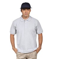 90 Grados - Polera Pique Hombre Manga Corta Gris Protección Uv