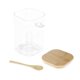 thumbnail image 2 of Tarro De Cristal Para Azúcar Con Tapa De Bambú Y Cuchara, Tarro Hermético Para Especias, 800 Ml, 2 of 5