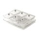 thumbnail image 2 of Plato De Frutas Secas, Plato Dividido Para Servir En Sala De Estar, Comedor, Aperitivos, Blanco, 6 Rejillas, 2 of 5