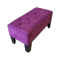 Muebles Hvm - Banqueta Baul Hvm Morado Felpa