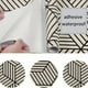 thumbnail image 2 of 1pc Geometric Hexagon Wallpaper, Peel And Stick Wallpaper, Stripe Self-Adhesive Wallpaper, Peel And Stick Wallpaper, Contact Paper Removable Decor Wallpaper, Vinyl Liner, 2 of 4
