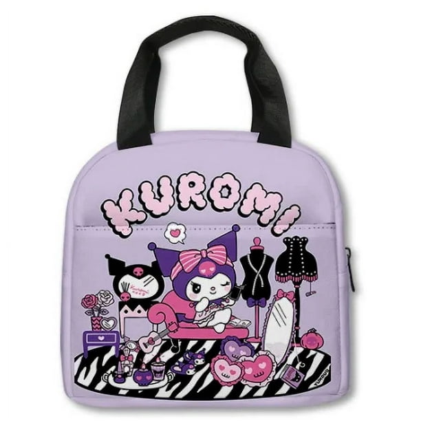 MINISO Sanrio Kuromi Backpack Sanrio Backpack Pencil Bag Student School Bag Primary and Middle kawaii Cartoon School Bag Mochila
