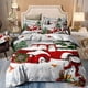 thumbnail image 1 of Merry Christmas Santa Claus Reindeer Kid Quilt Duvet Cover Set Bed Linen3-Piece Bedding Set, 1 of 5