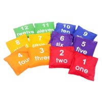 Magideal - Juego De Juguetes De Bolsa De Frijoles Cornhole, Bolsas De Frijoles Cornhole Para Niños, Juego De Aprendizaje De Geometría, Juego De Lanzamiento Para Número